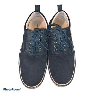 John Varvatos Blue Leather Redding Oxford Sneaker Shoe size 8.5